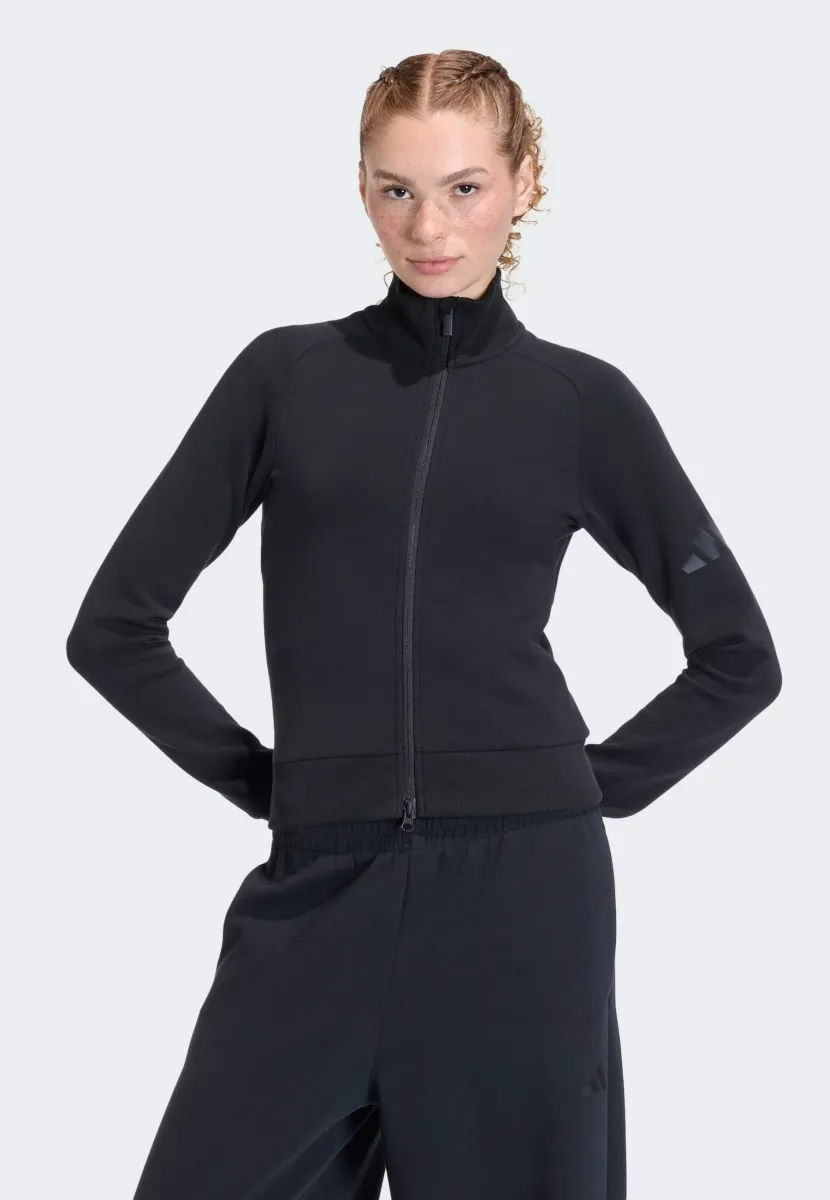 SOFT LUX SLIM TRACK - Sweatjacke - black