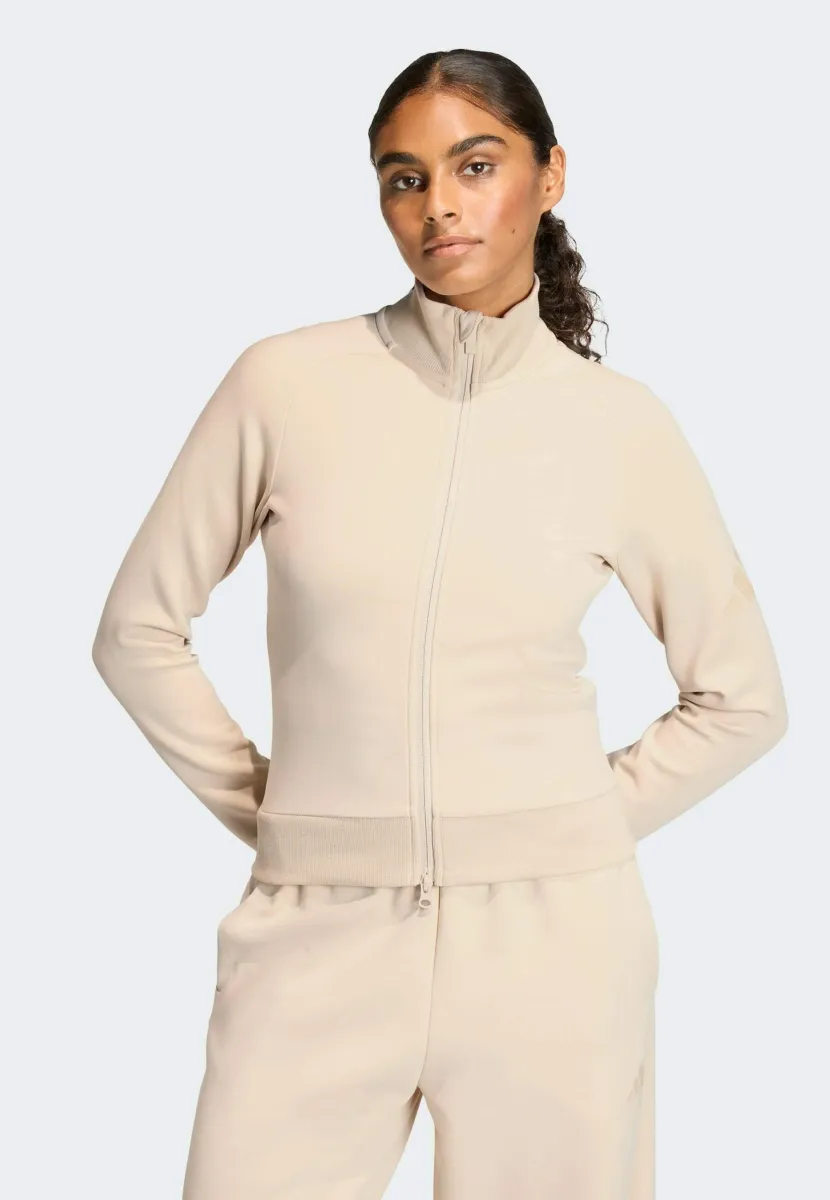 SOFT LUX SLIM TRACK - Sweatjacke - crystal linen