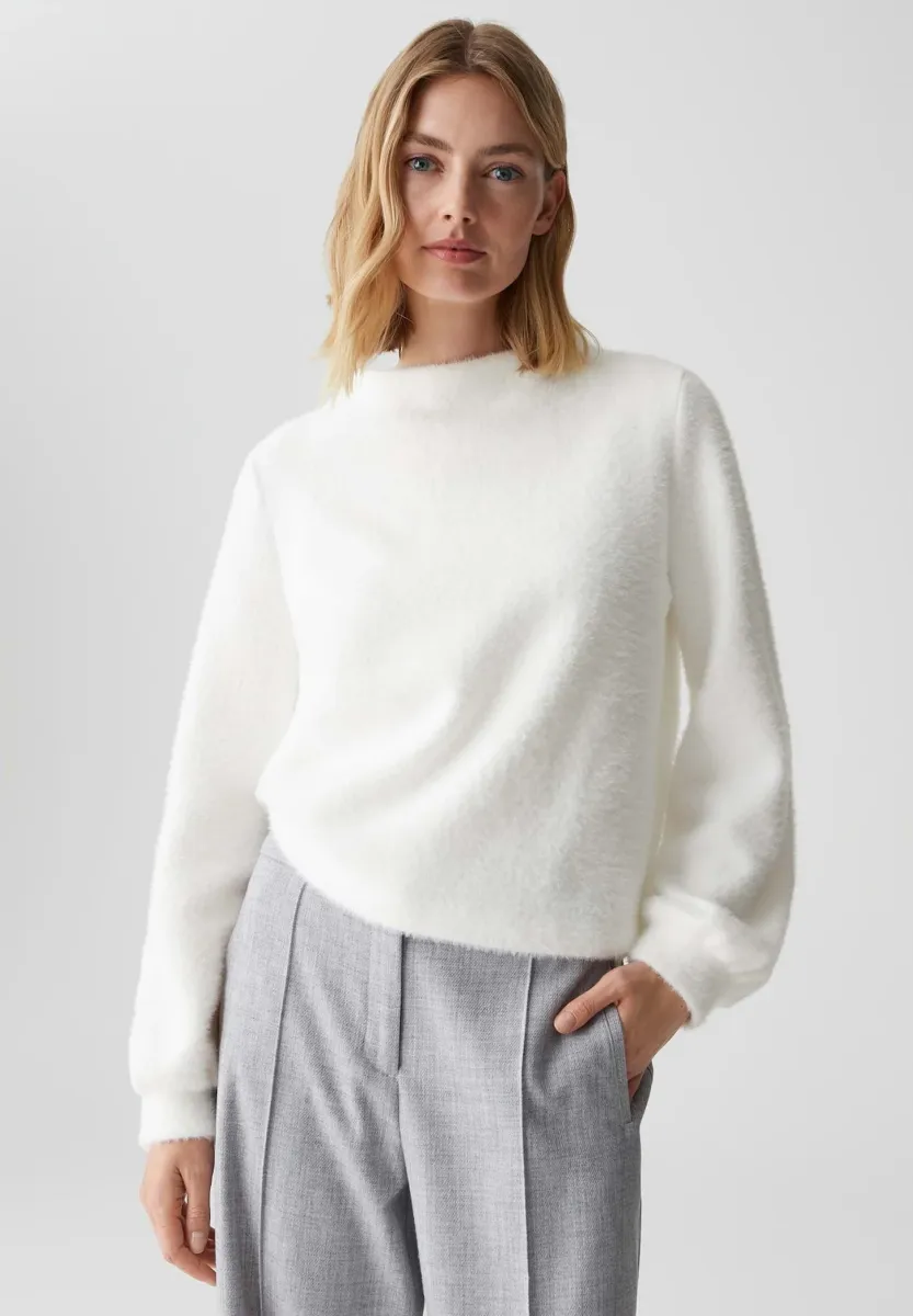 SOFT RELAXED FIT STRAIGHT CUT - Sweatshirt - milk