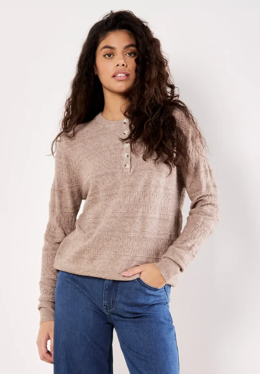 SOFT - Strickpullover - stone