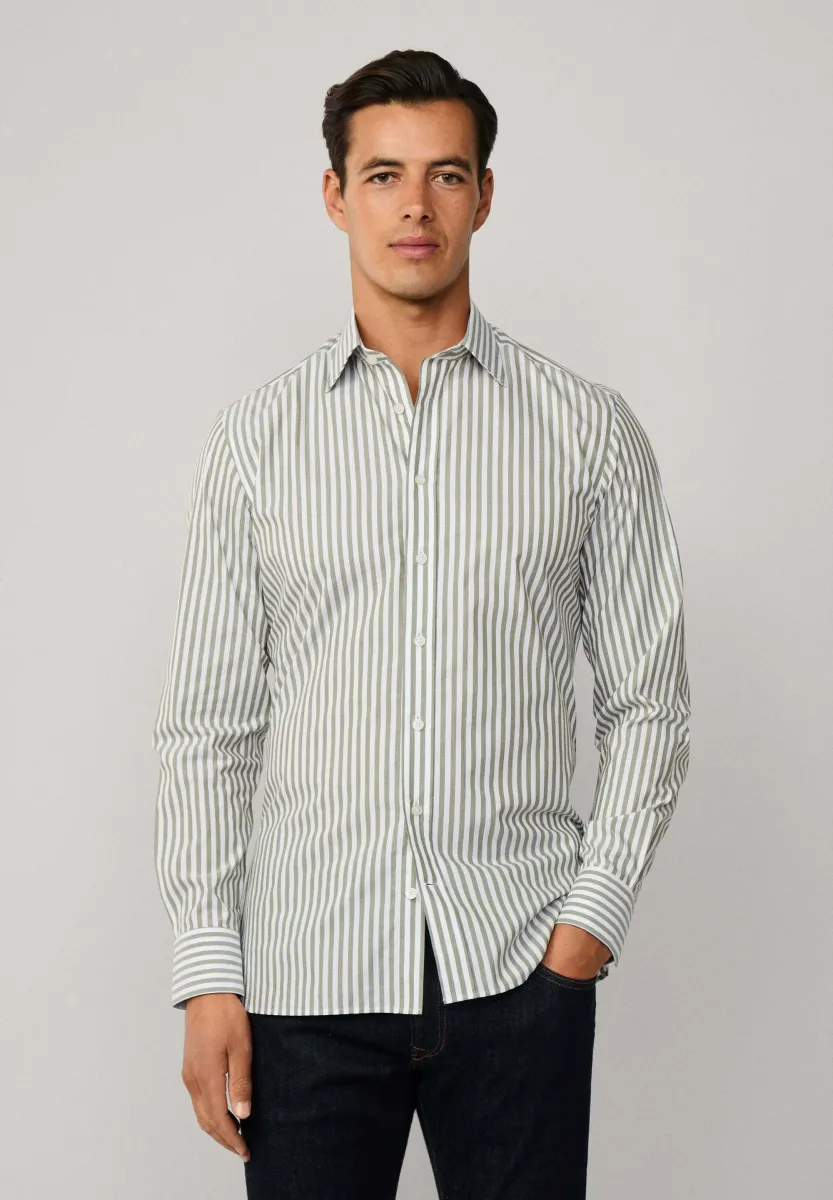 SOFT STRIPE - Businesshemd - cargo green