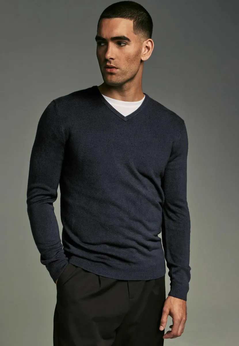 SOFT TOUCH  2 PACK - Strickpullover - navy blue