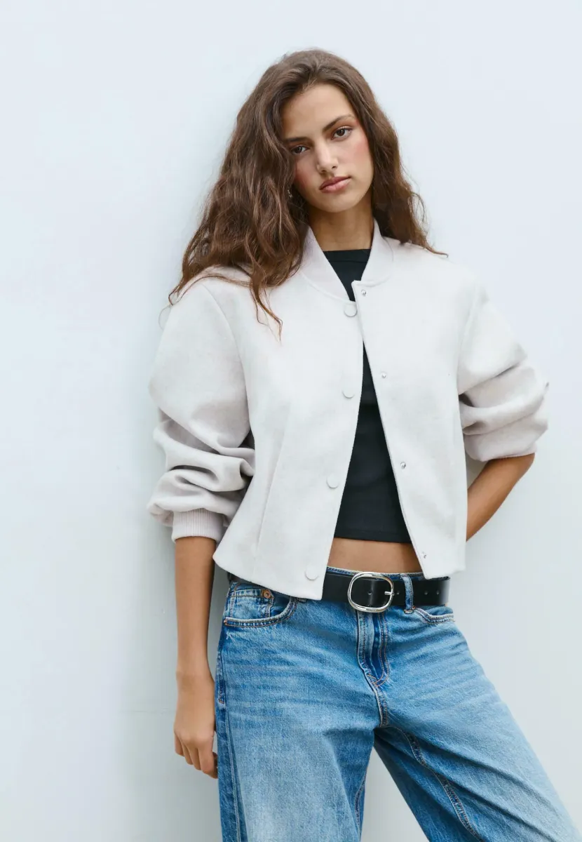 SOFT-TOUCH - Bomberjacke - beige