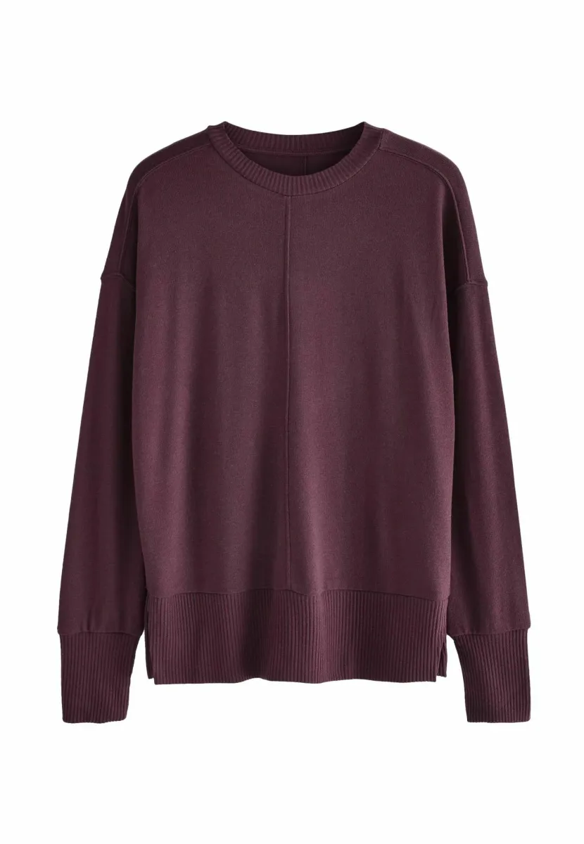 SOFT TOUCH COSY SEAM CREW NECK - REGULAR FIT - Strickpullover - berry red