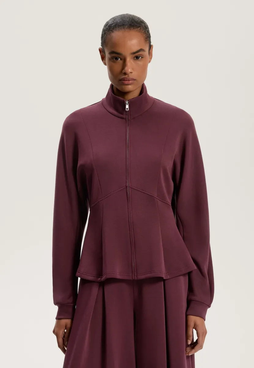 SOFT-TOUCH MODAL WITH FITTED WAIST - Leichte Jacke - dark red
