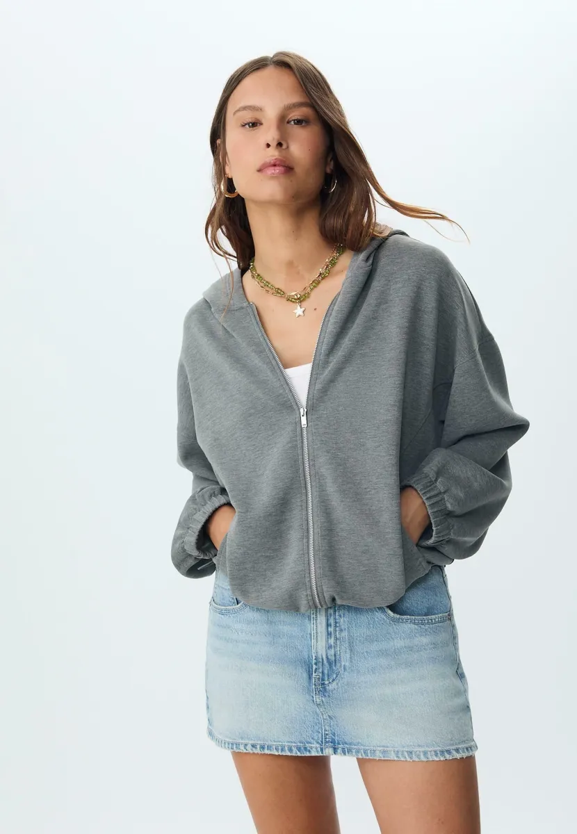 SOFT TOUCH PUFF  - Sweatjacke - dark grey