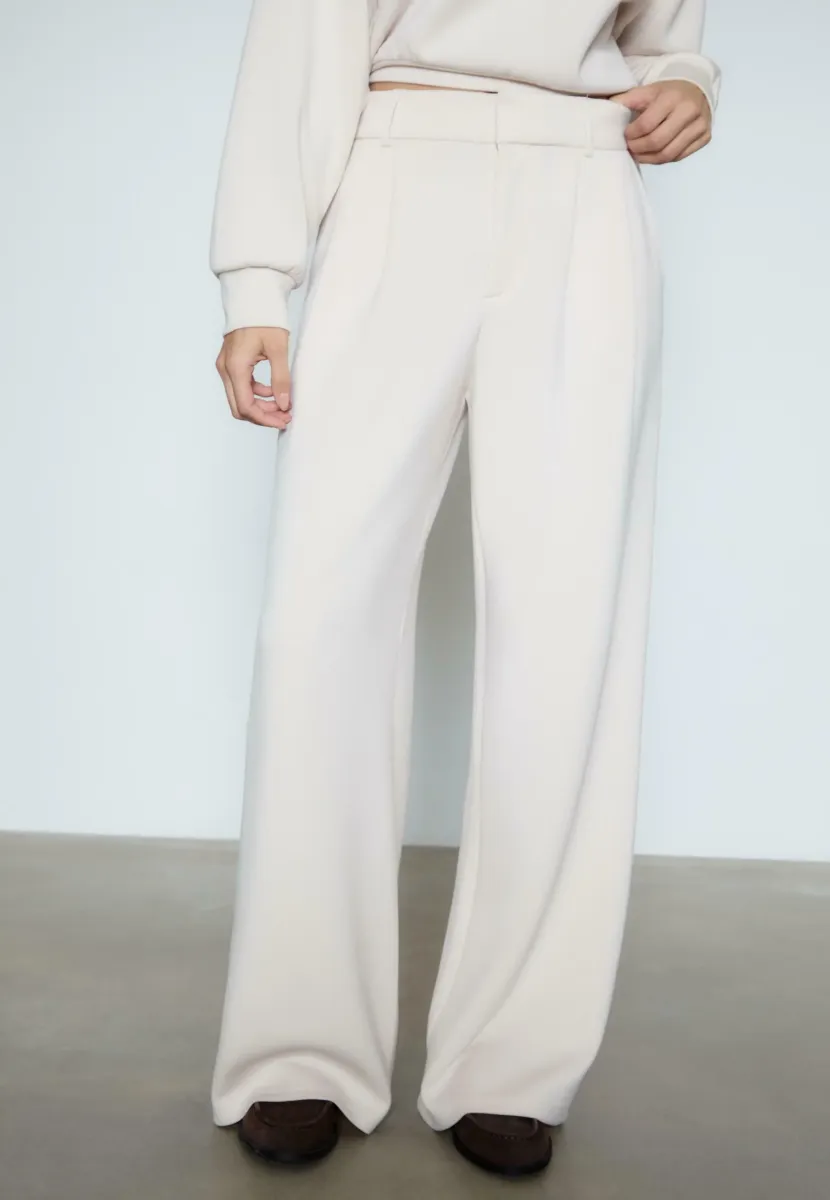 SOFT-TOUCH SMART - Stoffhose - stone