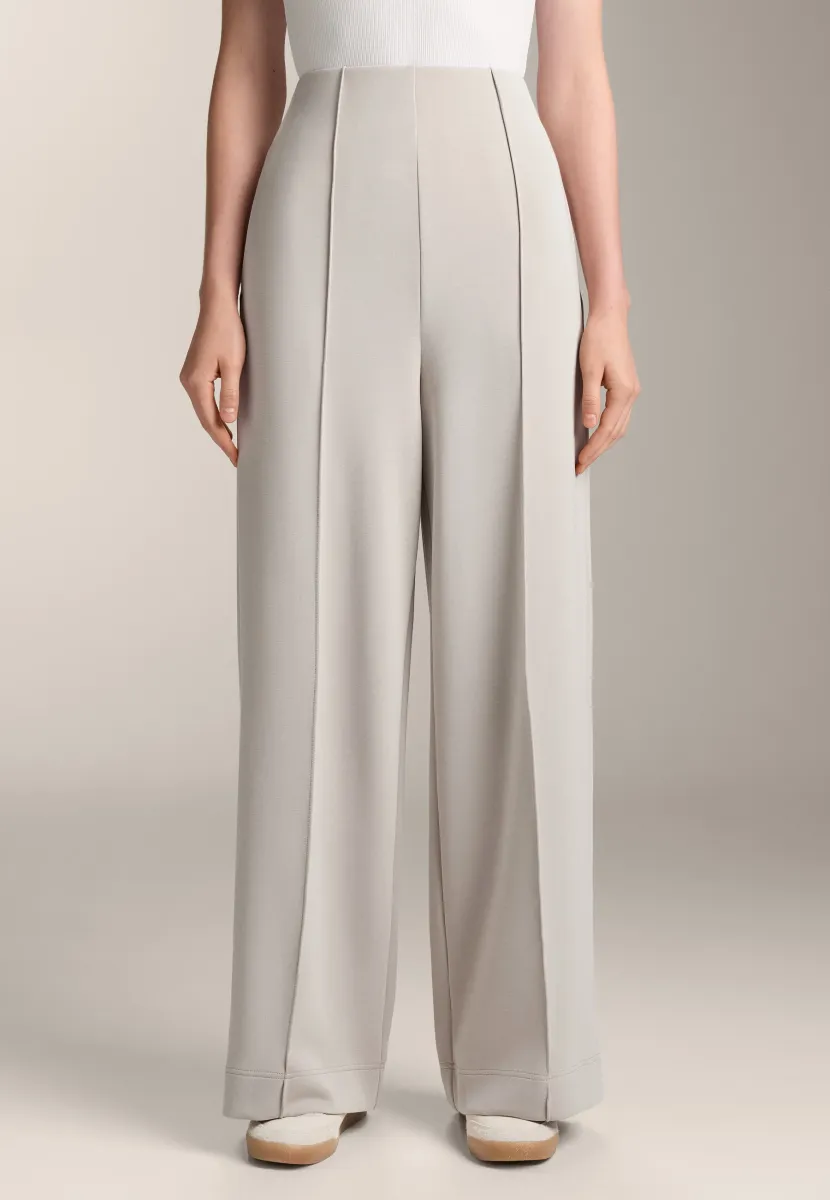 SOFT-TOUCH STRAIGHT-LEG WITH CREASE - Jogginghose - mottled beige