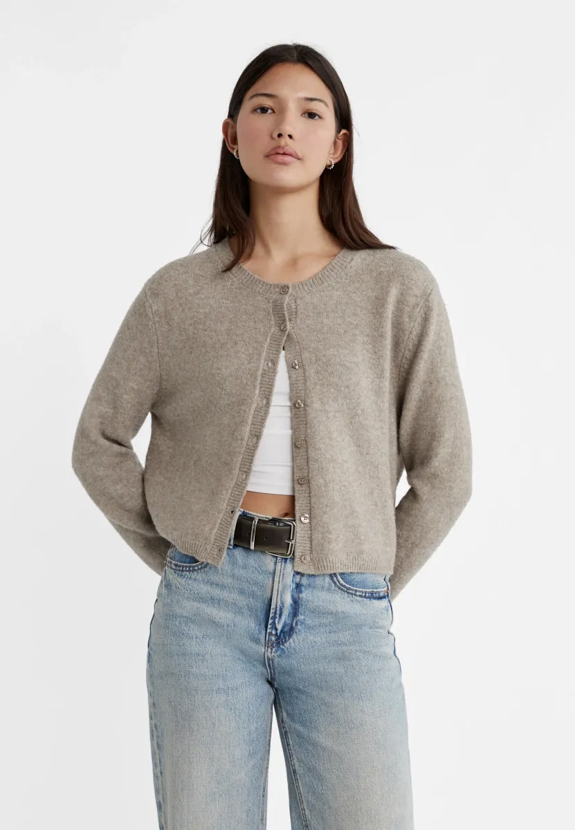 SOFT TOUCH - Strickjacke - mottled light brown