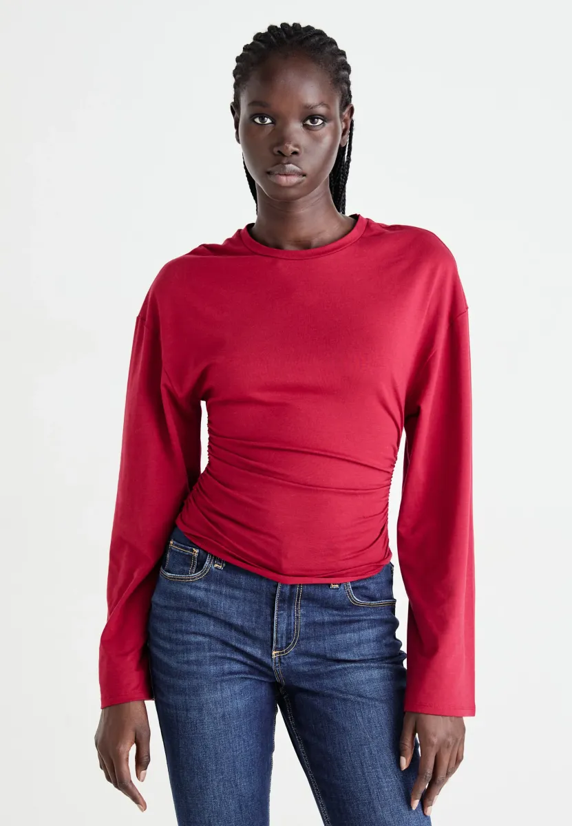SOFT TOUCH WIDE SLEEVE - Langarmshirt - rot
