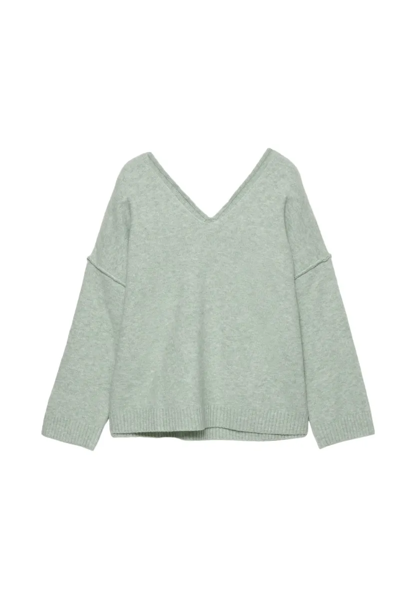 SOFT V-NECK - Strickpullover - light green