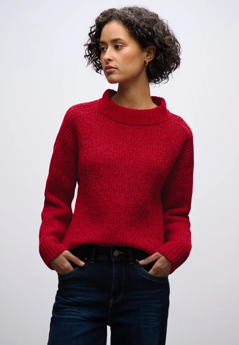 SOFTER CHENILLE  - Strickpullover - rot