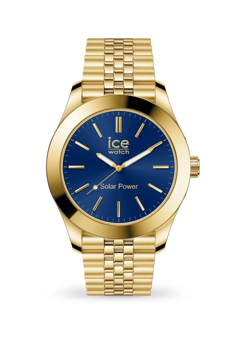 SOLAR - Uhr - gold blue m