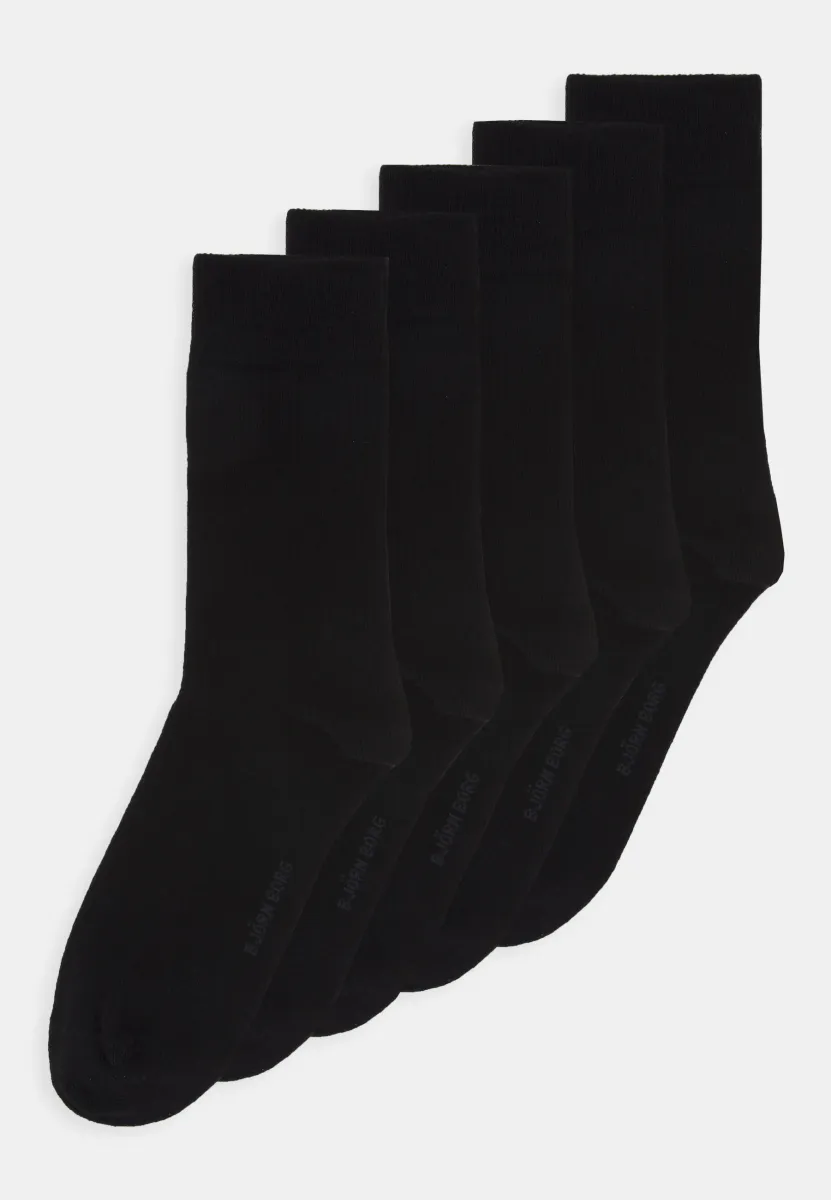 SOLID ESSENTIAL UNISEX 5 PACK - Socken - black