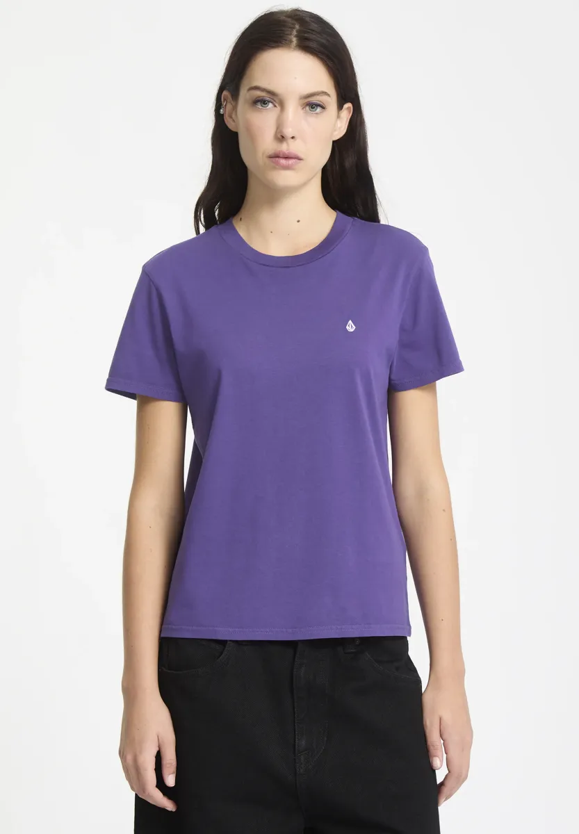 SOLID STONE EMB - T-Shirt basic - acai