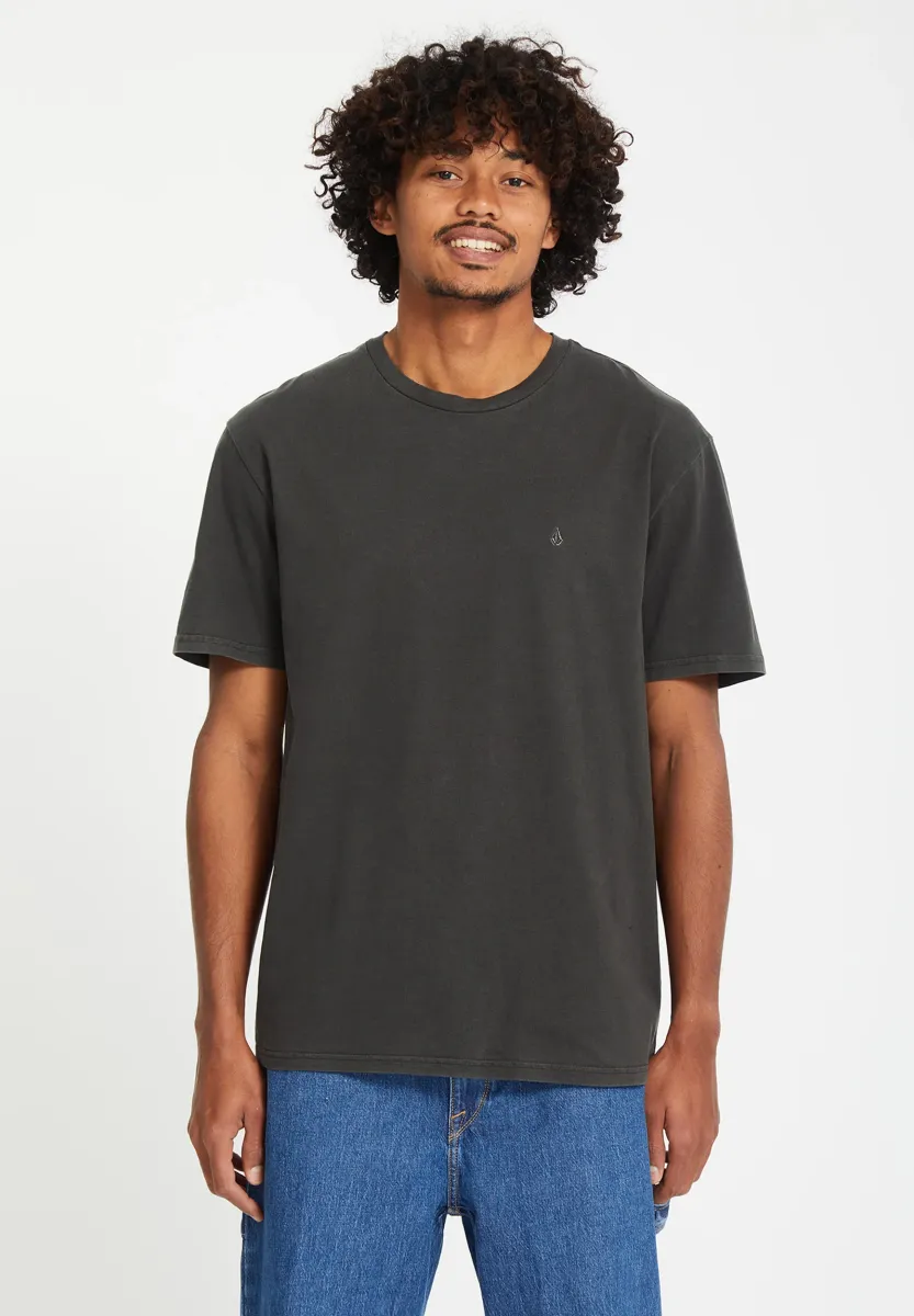 SOLID STONE EMB - T-Shirt basic - black