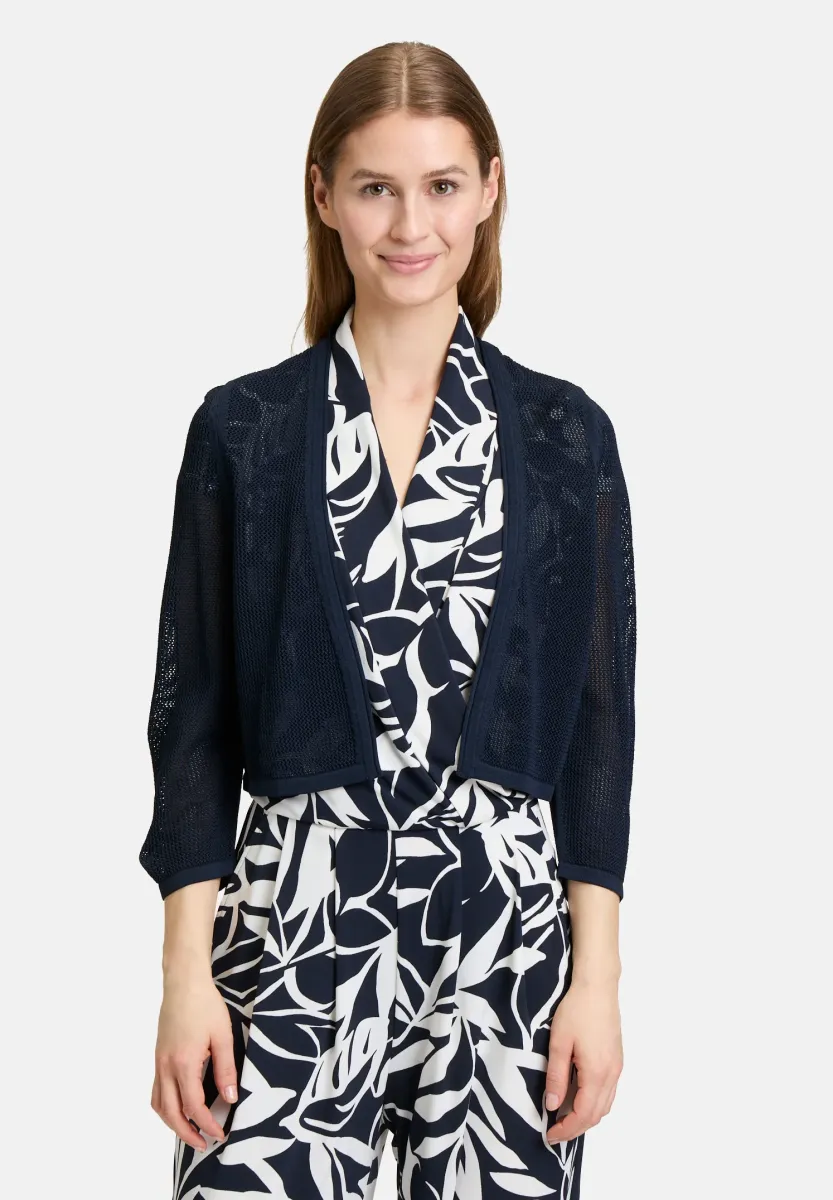 SOMMER-MIT 3/4 ARM - Strickjacke - dunkelblau