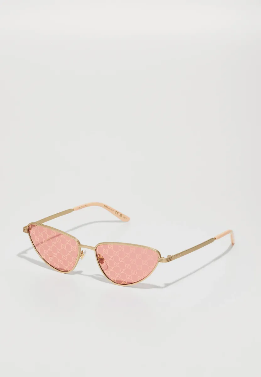 Sonnenbrille - gold-coloured/red