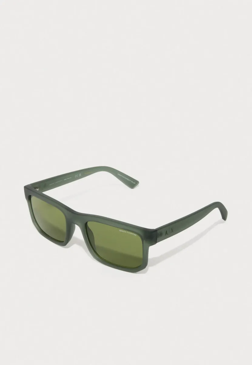 Sonnenbrille - matte frosted agave/green