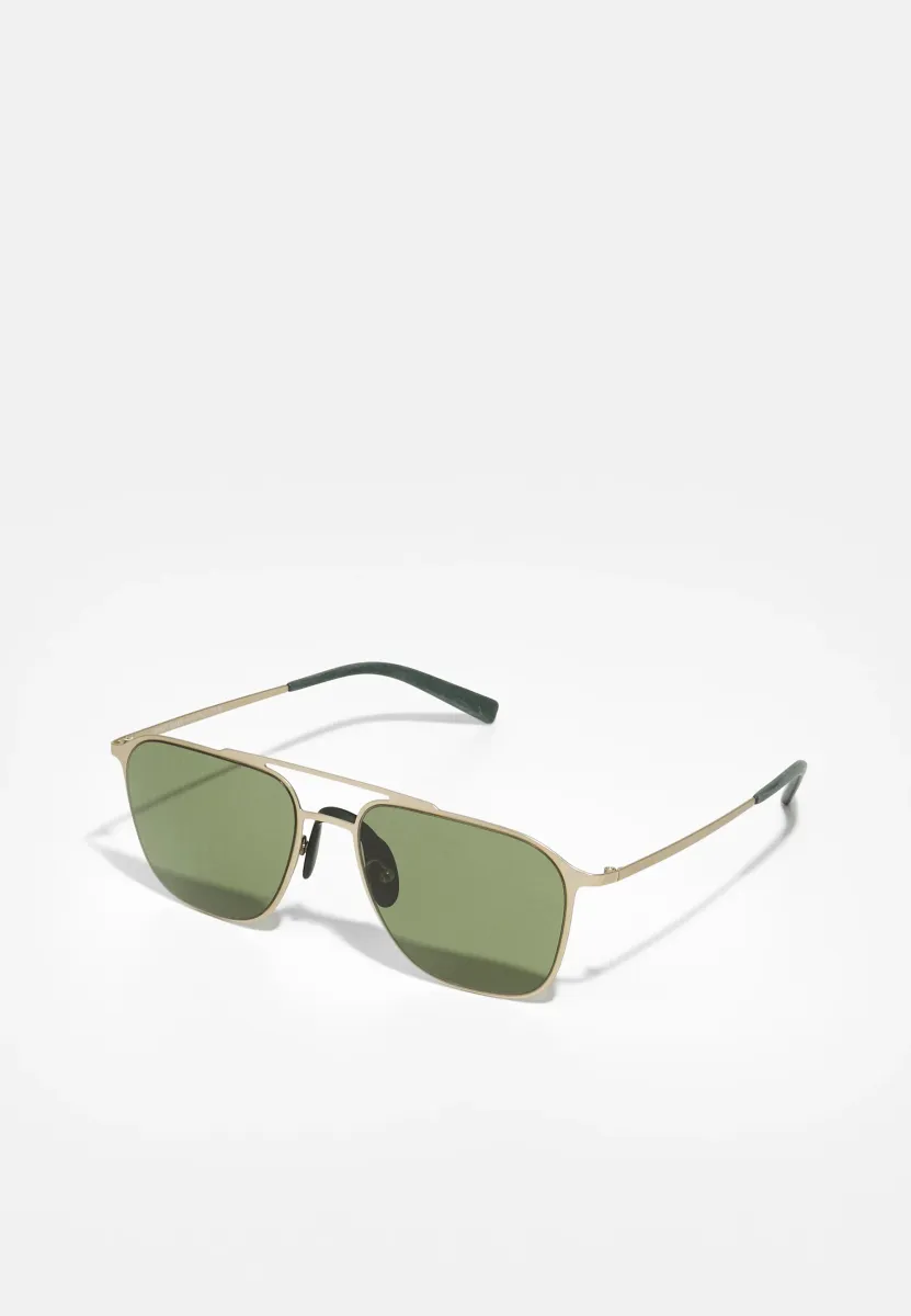 Sonnenbrille - matte pale gold-coloured/green