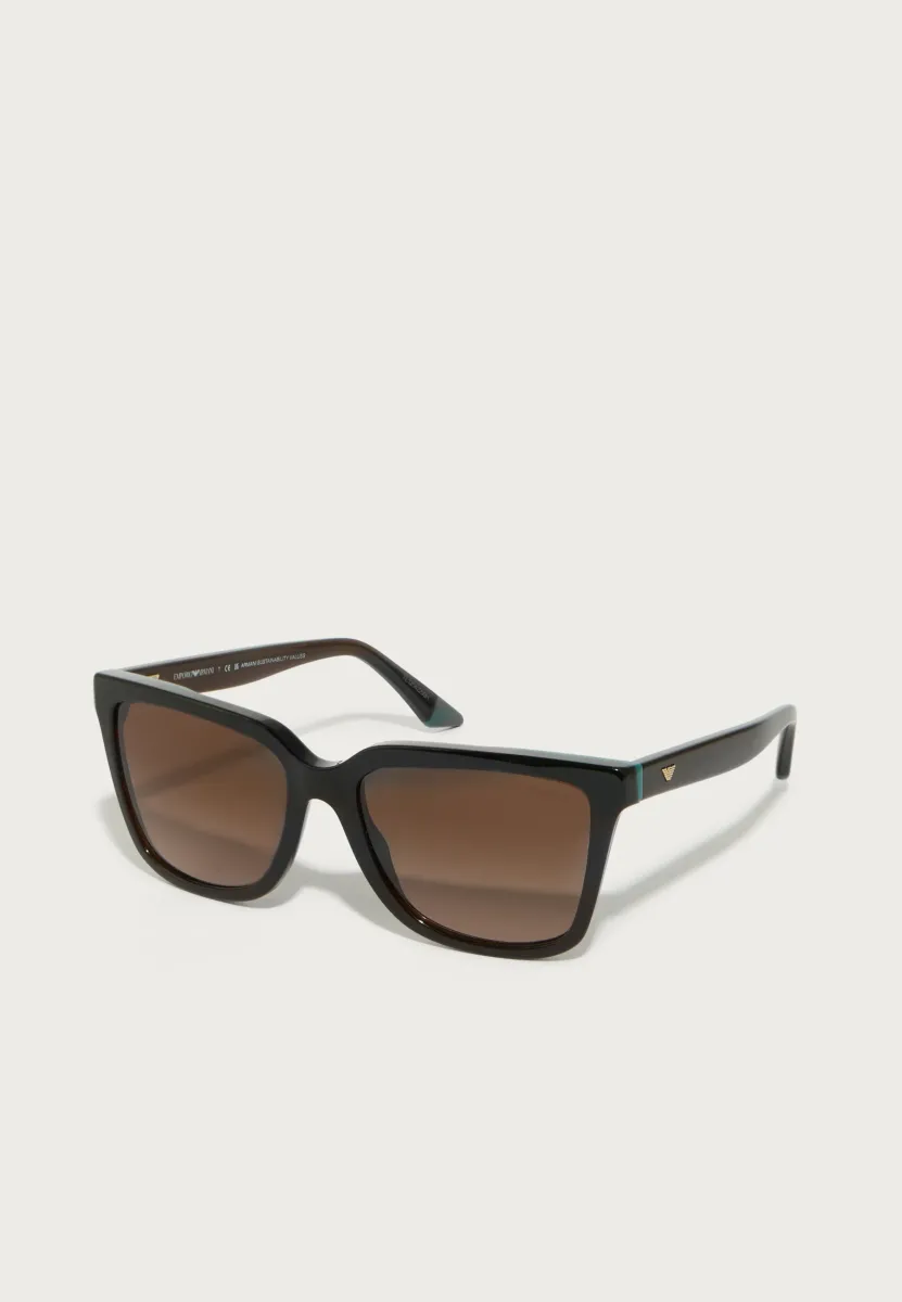 Sonnenbrille - shiny brown/teal/brown