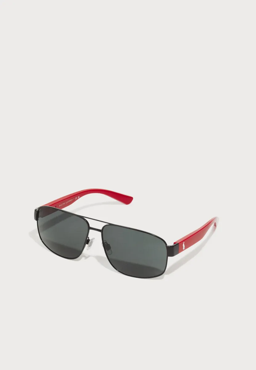 Sonnenbrille - shiny red/shiny black