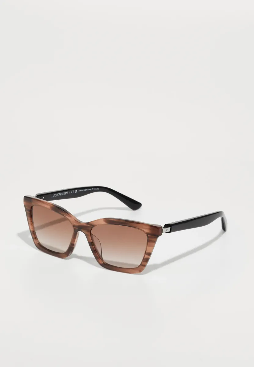 Sonnenbrille - shiny striped brown