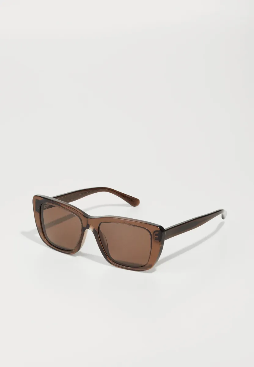 Sonnenbrille - shiny transparent brown