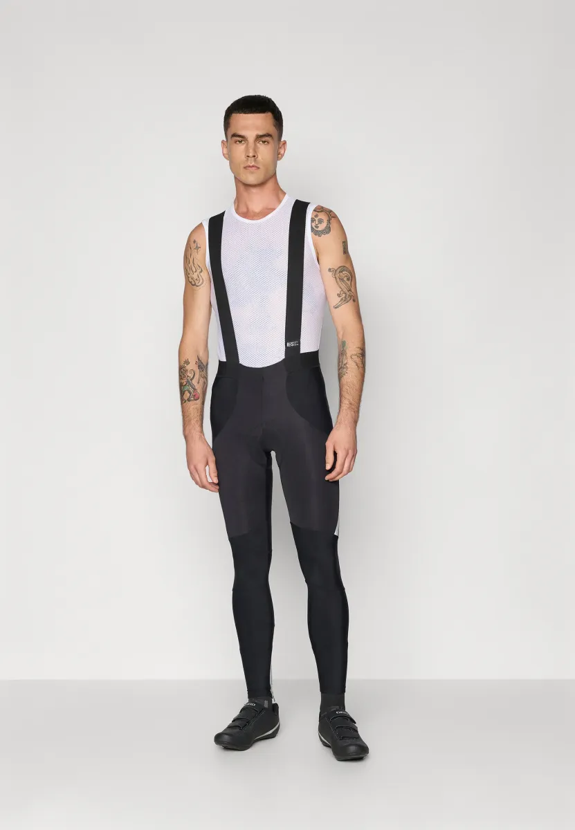SORPASSO ROS - Bib-Tights - black/silver-coloured reflex