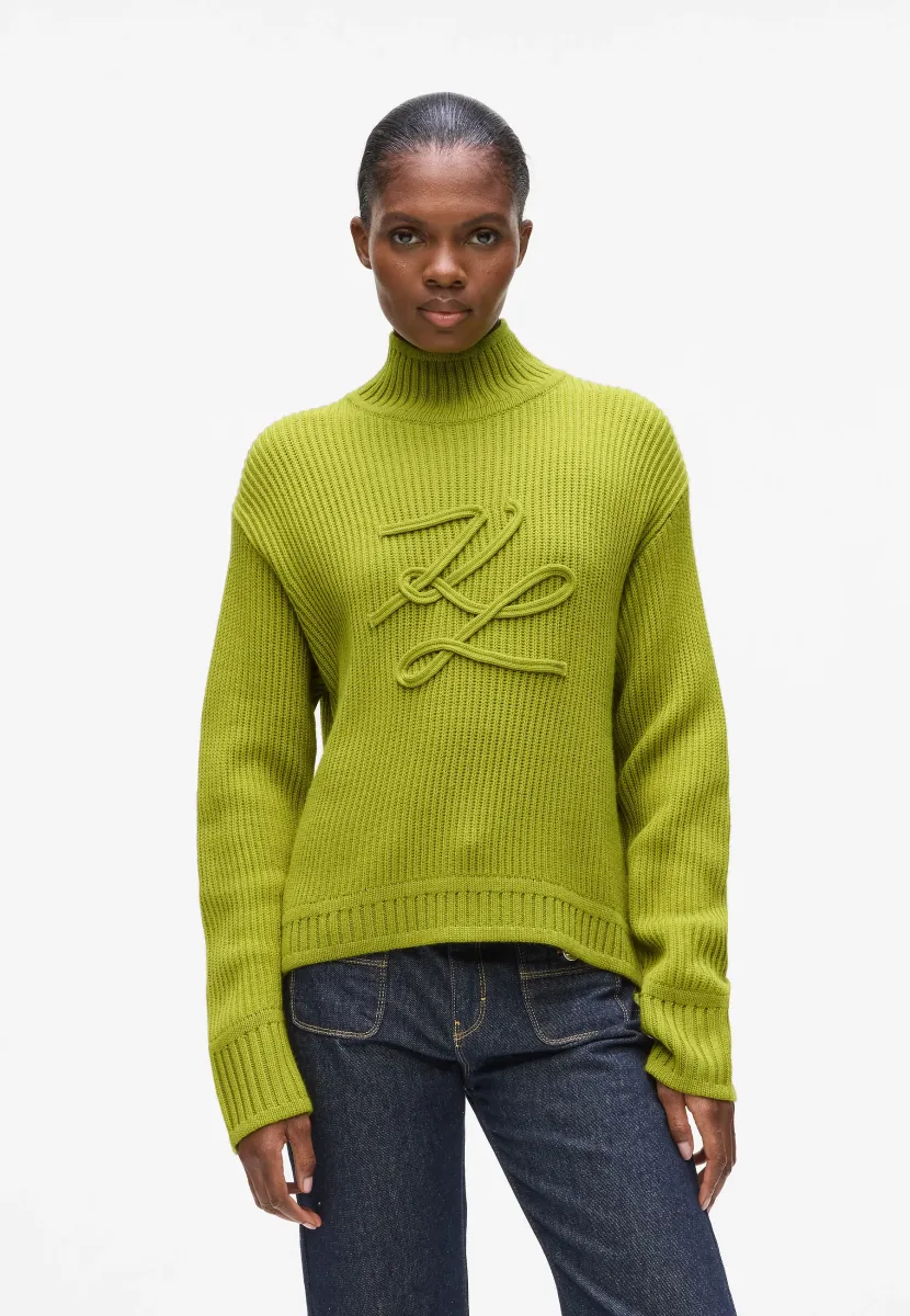 SOUTACHE AUTOGRAPH - Strickpullover - matcha green