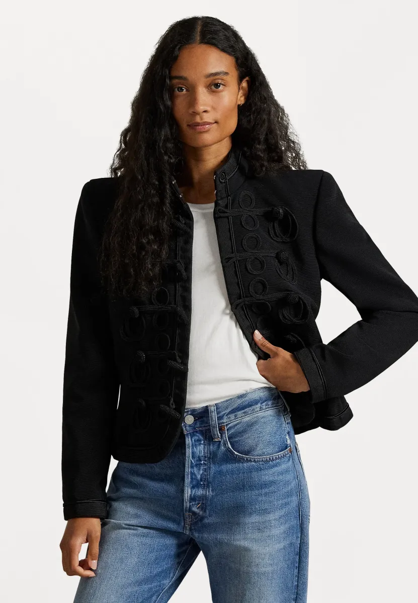 SOUTACHE-TRIM BAND JACKET - Blazer - black