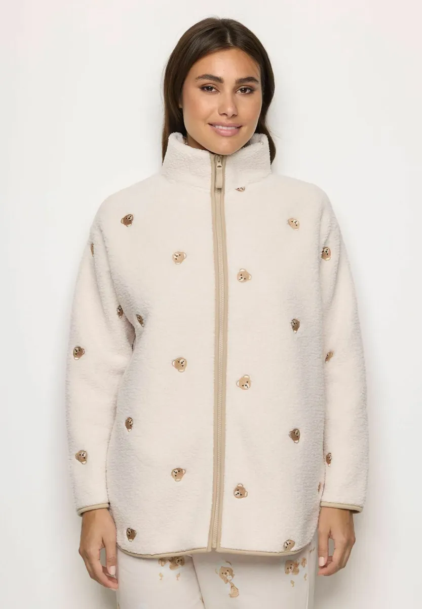SPA TIME - Fleecejacke - almond with print
