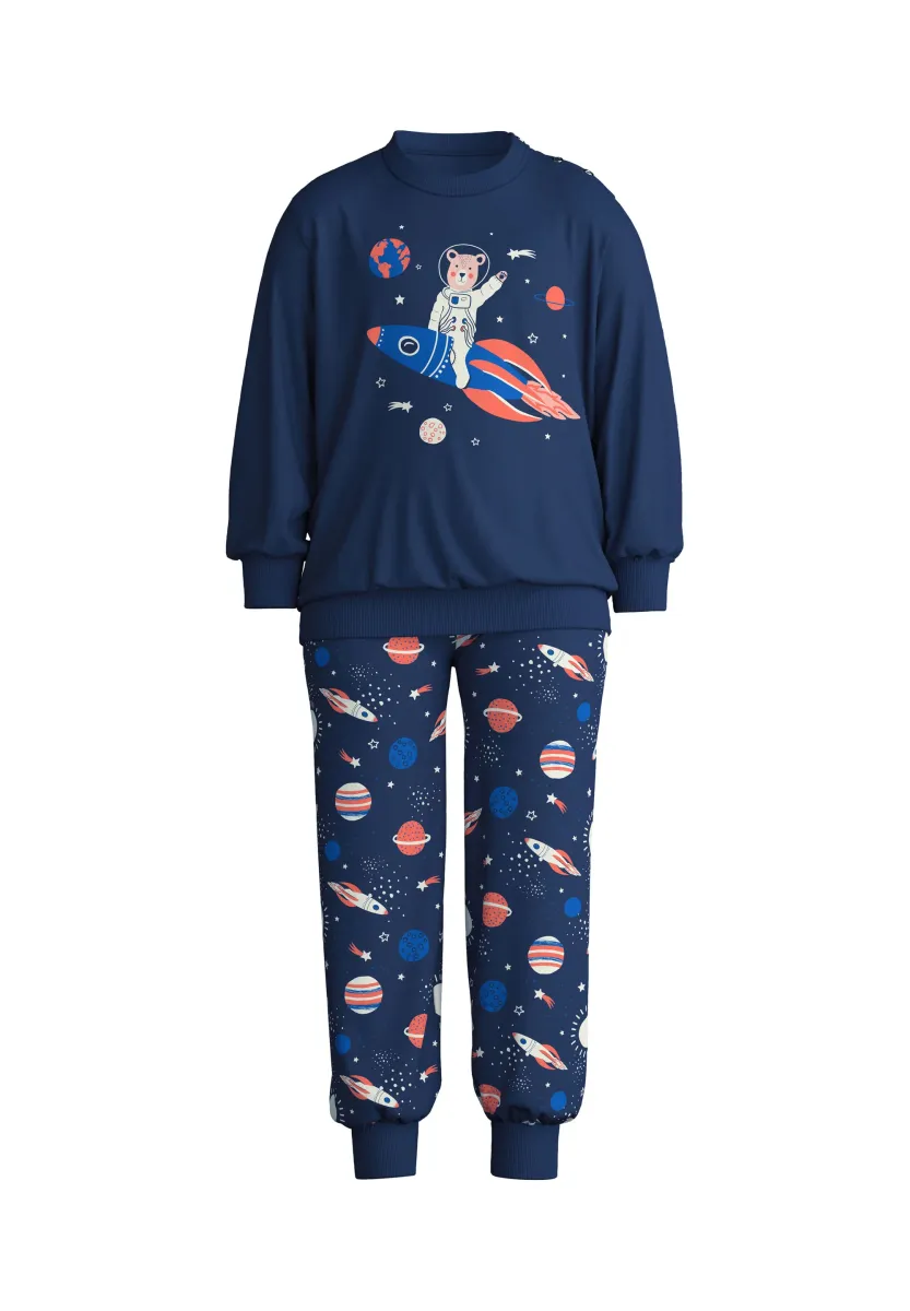SPACE BÜNDCHEN SET - Nachtwäsche Set - peacoat blue