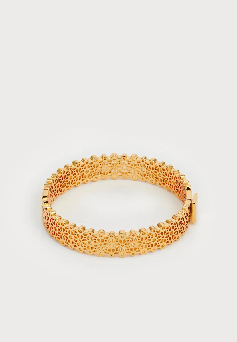 SPADE FLOWER LACE THIN BANGLE - Armband - gold-coloured