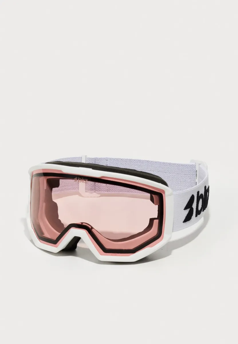 SPARK UNISEX - Skibrille - white/black logo/pink