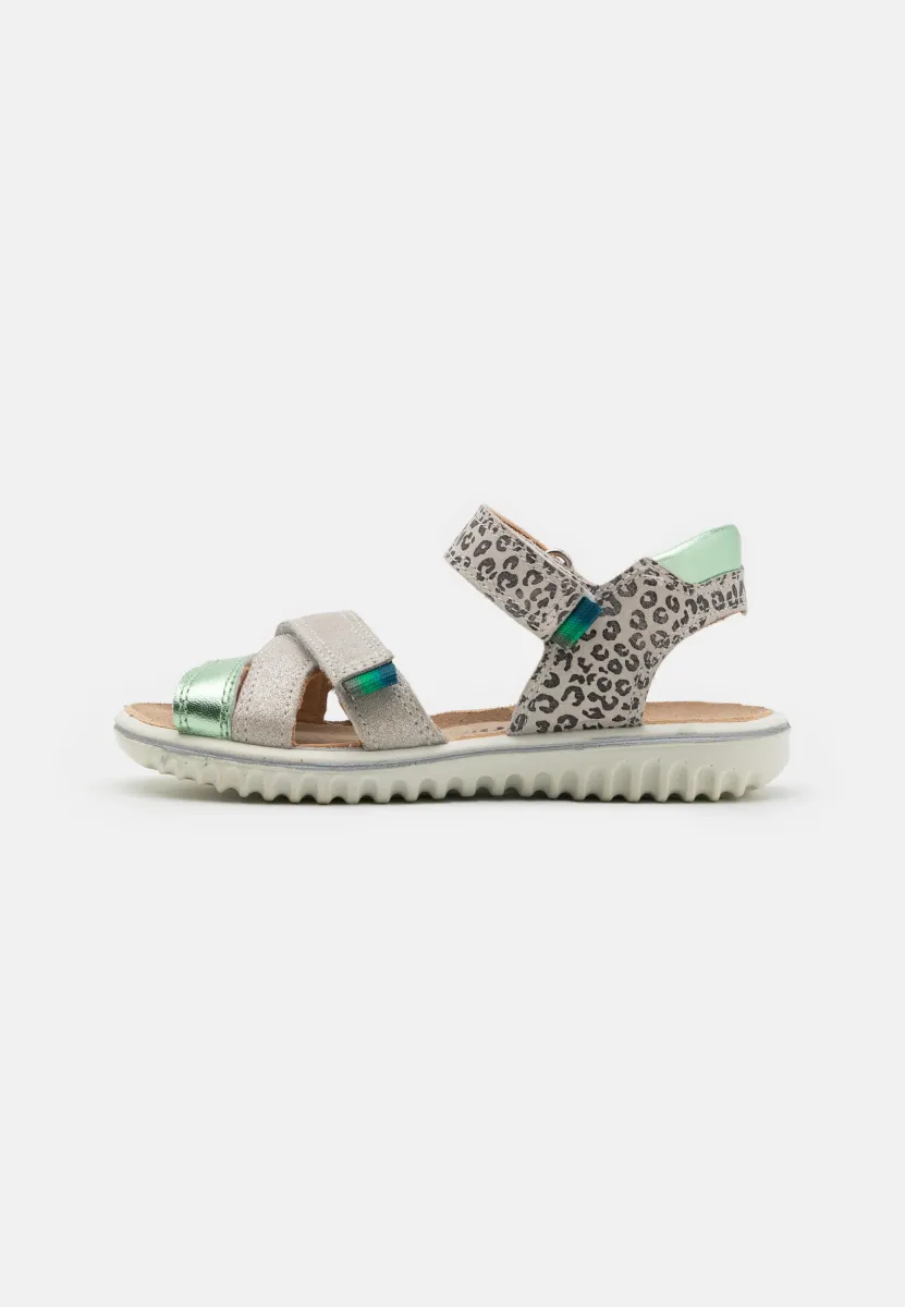 SPARKLE - Riemensandalette - weiß/hellgrün