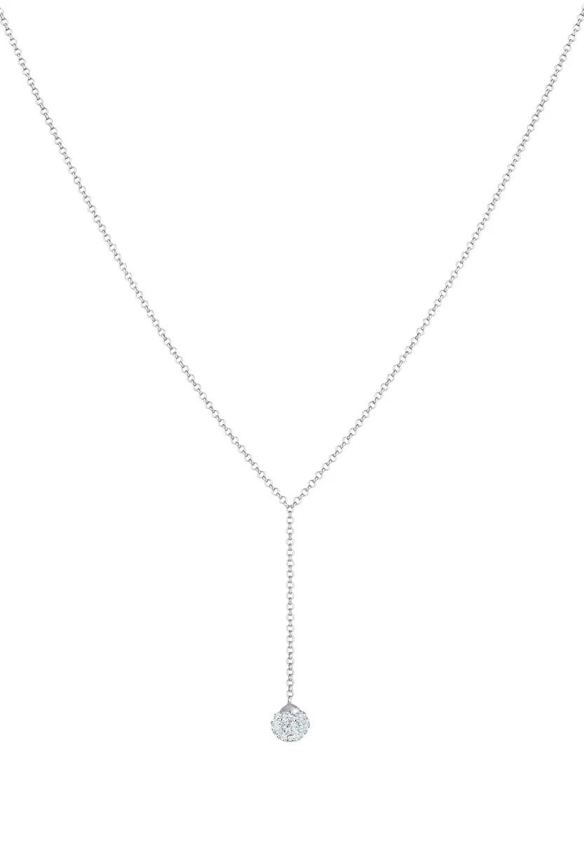 SPARKLING BASIC - MIT KRISTALLEN VON SWAROVSKI® - Halskette - silberfarben
