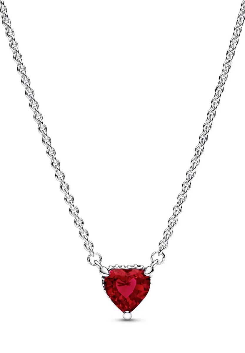 SPARKLING HEART HALO COLLIER - Halskette - silver coloured