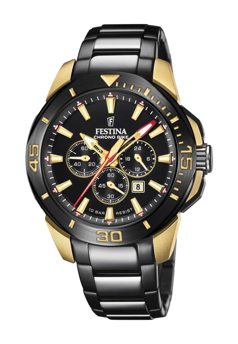 SPECIAL EDITION - Chronograph - black and gold coloured