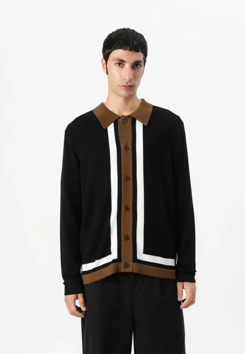 SPLON - Strickjacke - black