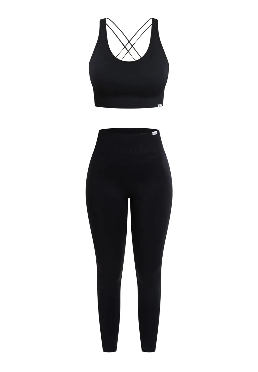 SPORT SET BH AND  SCRUNCH SEAMLESS KLEA - Bustier - schwarz
