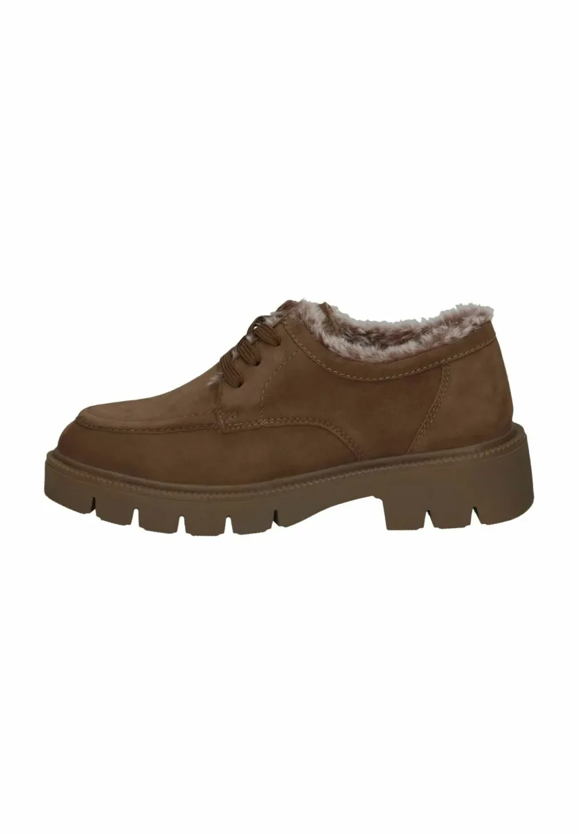 Sportlicher Schnürer - taupe suede