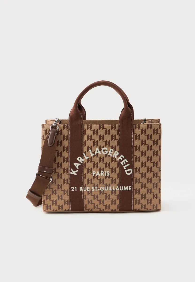 SQUARE MONO TOTE - Umhängetasche - nougat brown