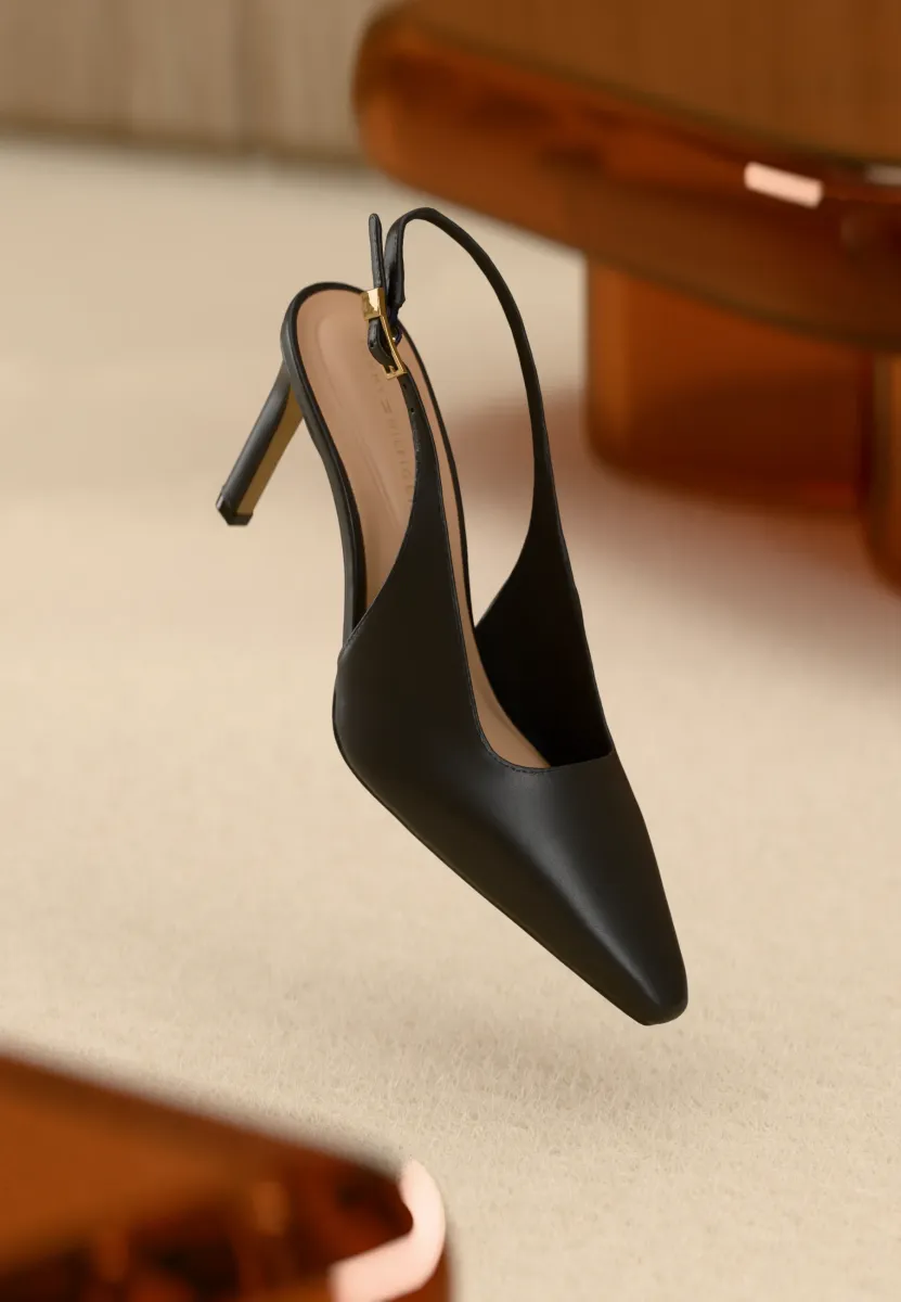 SQUARED TOE SLINGBACK - Pumps - black