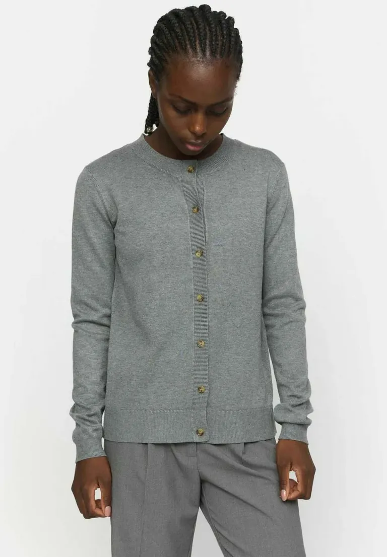 SRMARLA - Strickjacke - medium grey melange