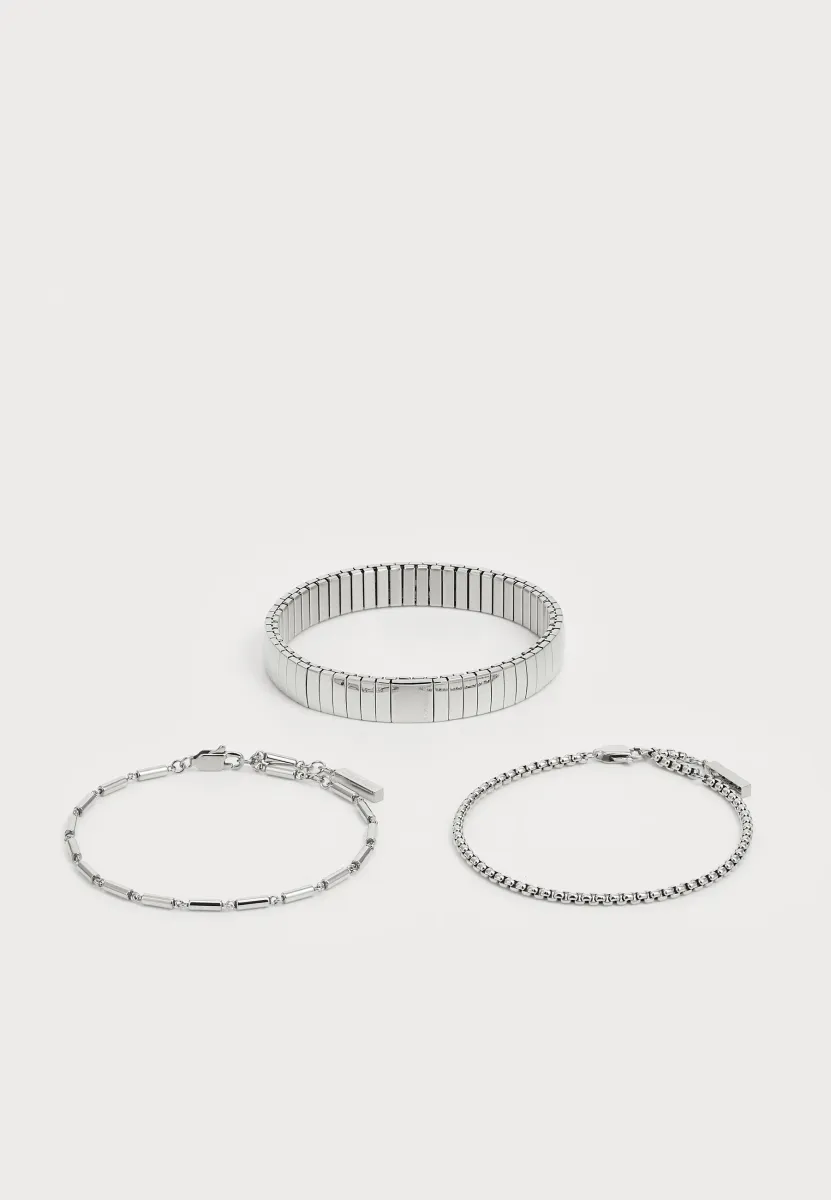 STACKED 3 PACK - Armband - silver-coloured