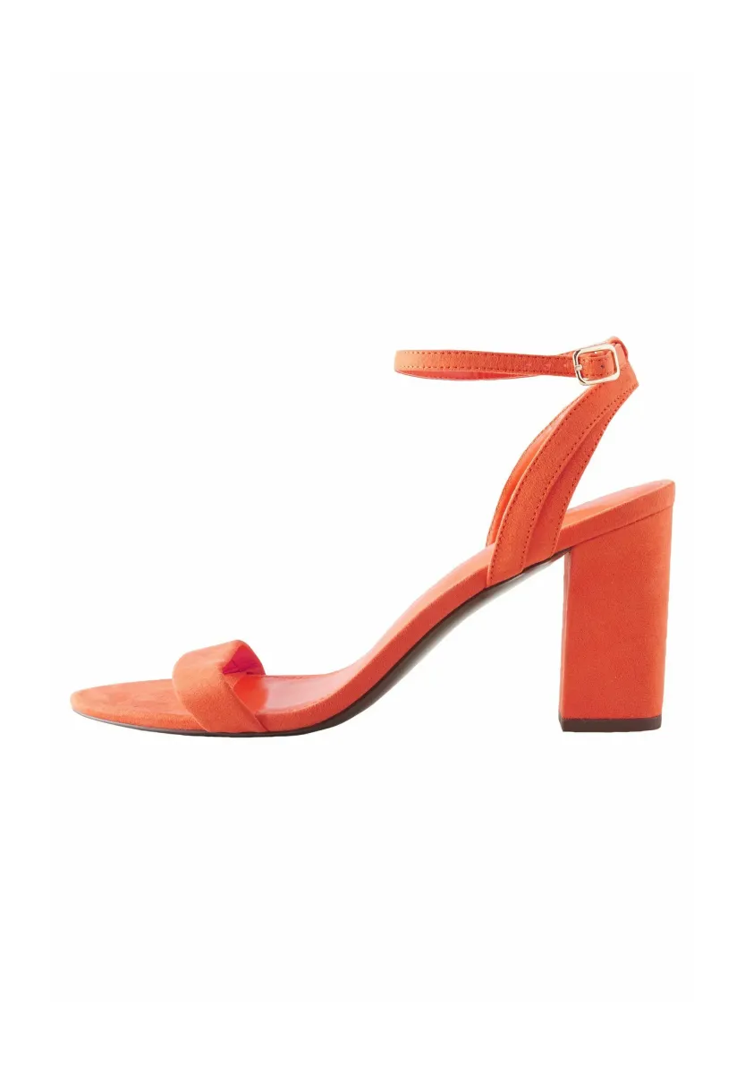 STANDARD FIT-BLOCK HEEL   - Riemensandalette - orange