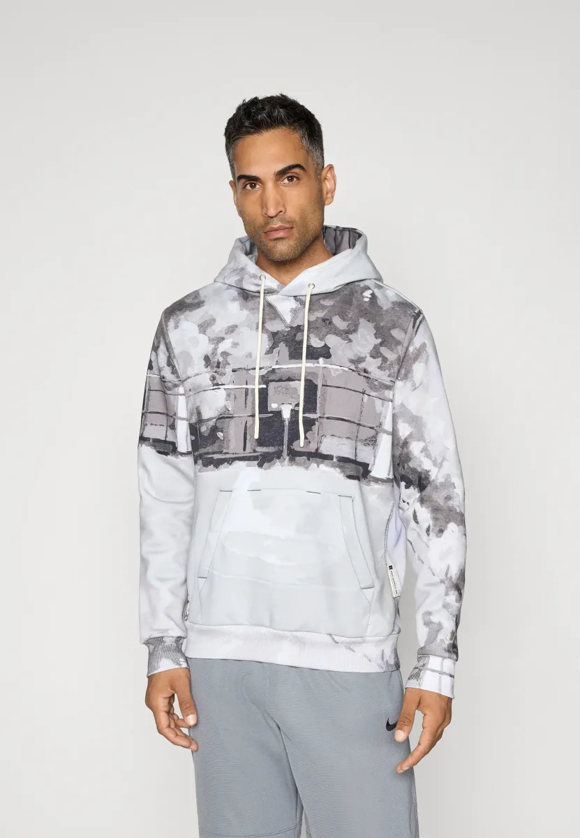 STANDARD ISSUE AOP HOODIE - Kapuzenpullover - iron grey/pale ivory
