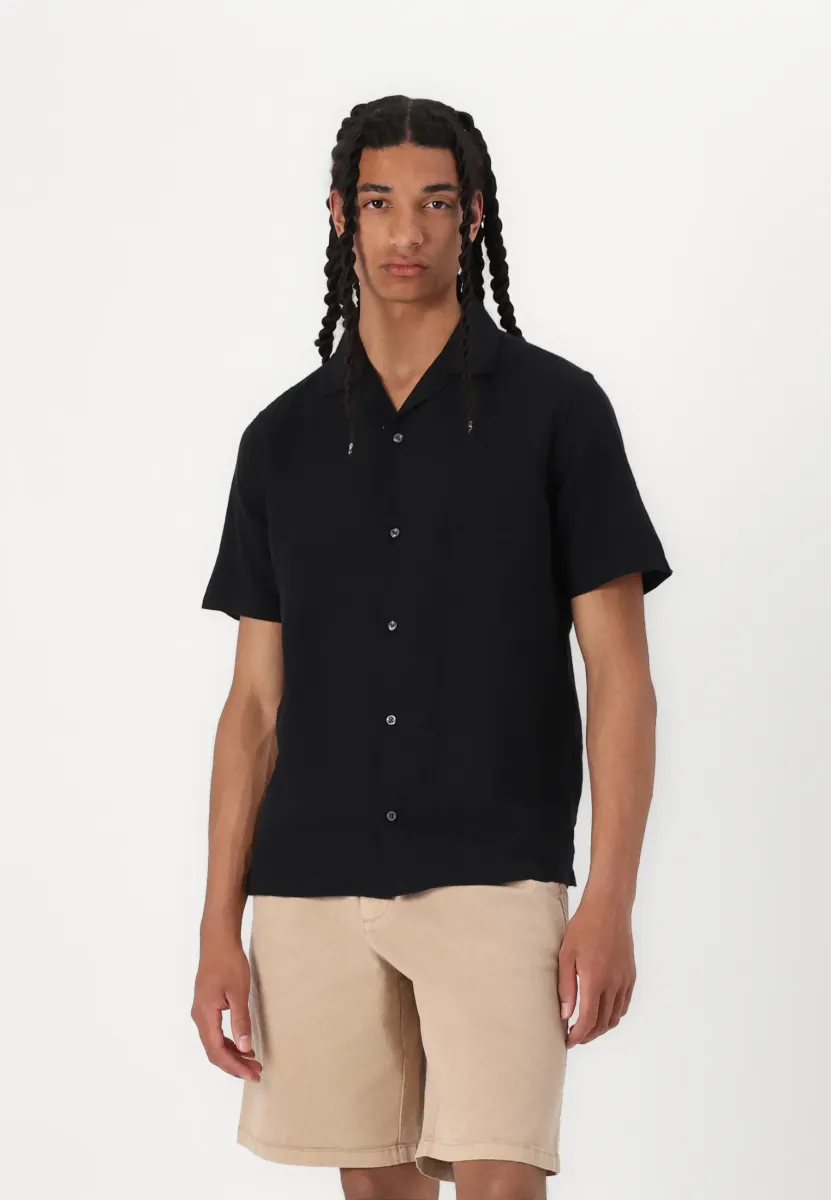 STANDARD RESORT COLLAR - Hemd - black