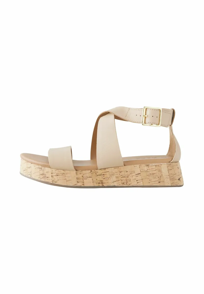 STANDARD WIDE FIT FOREVER COMFORT CHUNKY - Plateausandalette - mottled beige